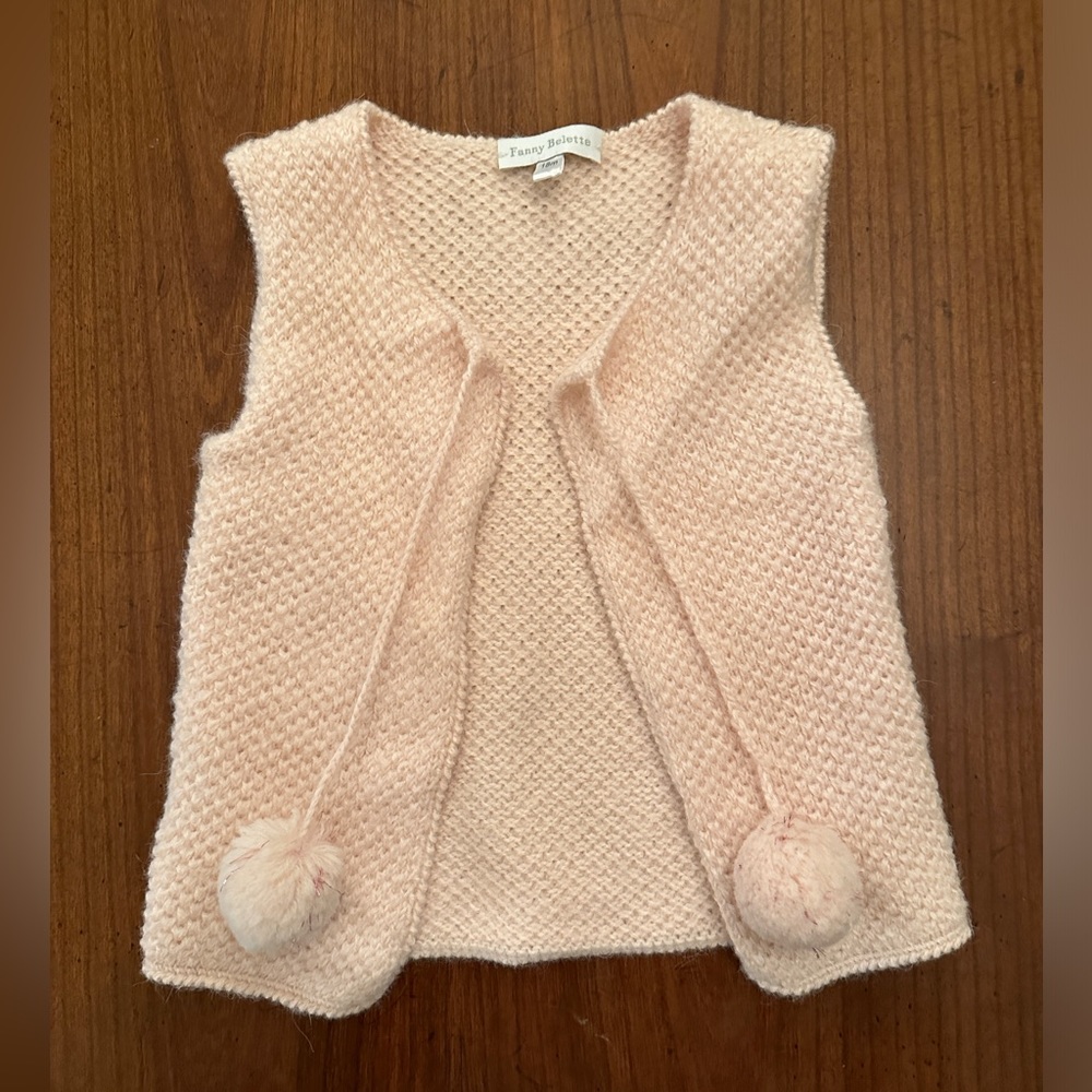 EUC Fanny Belette Baby Alpaca Vest Size 18M